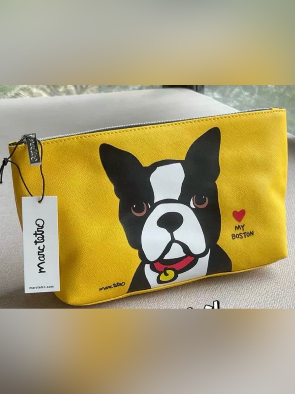 NWT Marc Tetro Boston Terrier Dog Pouch Bag